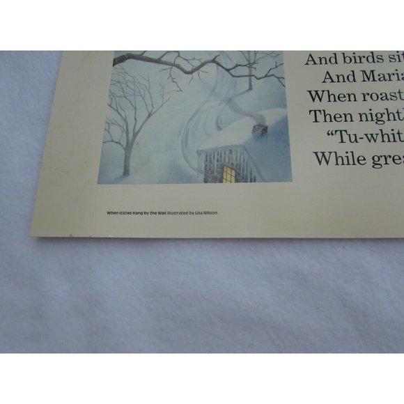 When Icicles Hang the Wall School Poster William Shakespeare 30254 Poetry VNTG - Picture 5 of 8